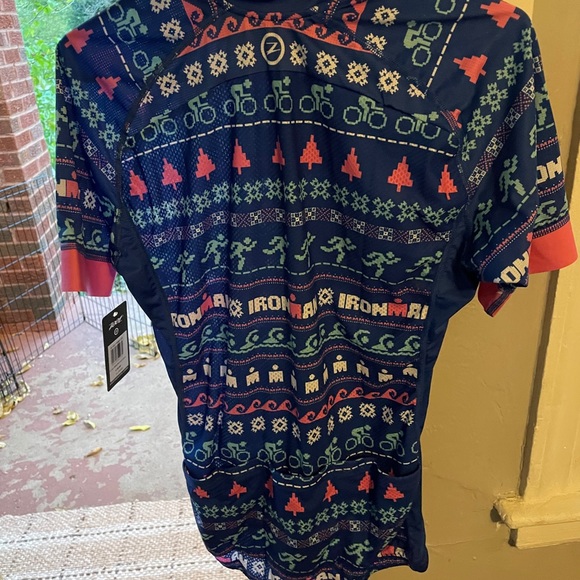 Zoot ugly Christmas sweater cycling Jersey - Picture 2 of 3